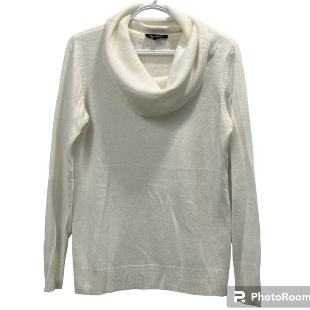 Winter white cowl neck sweater